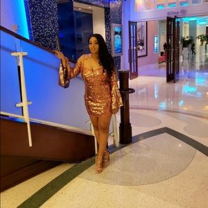Bronze Sequin Dress